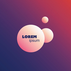 Abstract Striped Background with Round Labels - Vector Design