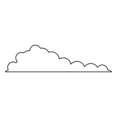 cloud monochrome in white background