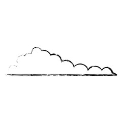 cloud monochrome blurred in white background
