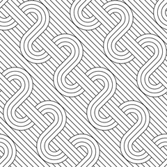 Fototapeta premium Vector seamless pattern. Modern stylish texture. Repeated geometric pattern. Mesh of curved lines.