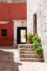 Fototapeta na wymiar The Santa Catalina Monastery in Arequipa, Peru