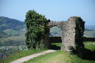 Fototapeta na wymiar Torbogen an der Ruine Schauenburg bei Oberkirch