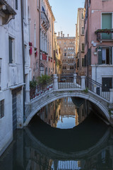 Fototapeta na wymiar Streets of venice on summer. Venice. Veneto. Italy.
