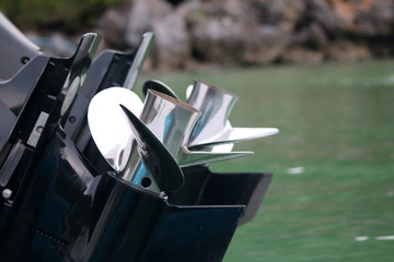 The propeller of the speed boat © THANAGON
