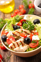 mixed salad with chicken