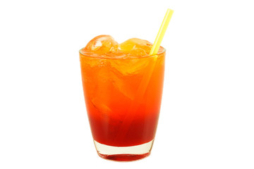 Tomato mix orange juices, mix red and orange juices, smooth favour, good healthy easy to drink, health concept