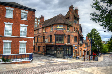 Old architecture in Nottingham, England..