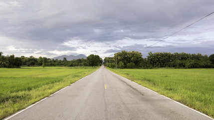 Village streets in rural Thailand