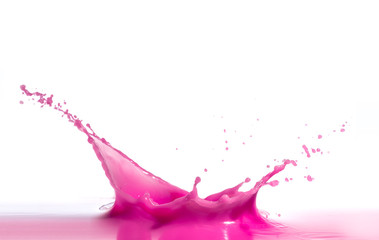 red wine splash isolated on white