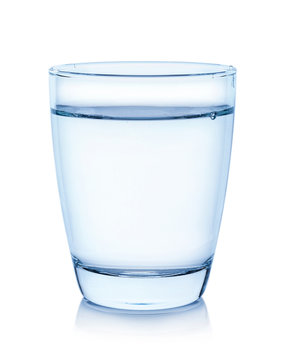 water glass isolated on white background with clipping path