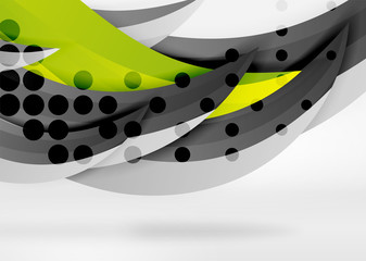 Vector colorful wave lines in white and grey 3d space