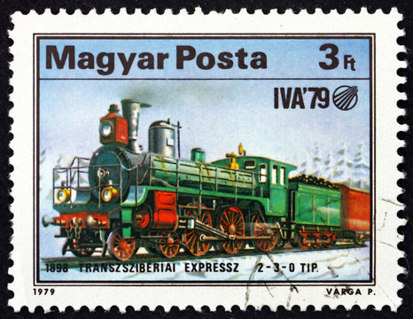 Postage stamp Hungary 1979 Trans-Siberian Train, 1898