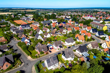 German suburb, aerial photo