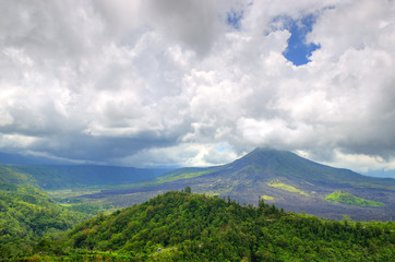 Fototapeta na wymiar Landscape of Batur volcano on Bali island, Indonesia..