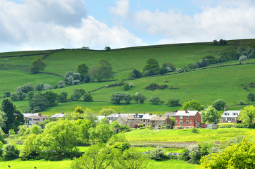 Classic british landscape at the Peak district near Manchester..