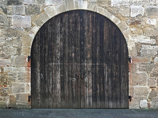 old arch wooden gate