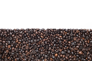Coffee beans on white background