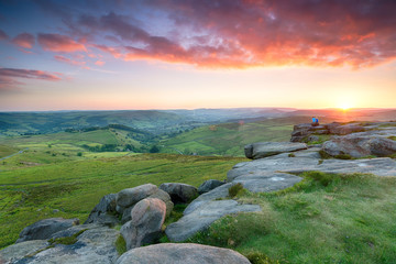 Stunning Sunset From Higger Tor