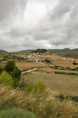 Fototapeta na wymiar The village of Eslava in Navarre, Spain