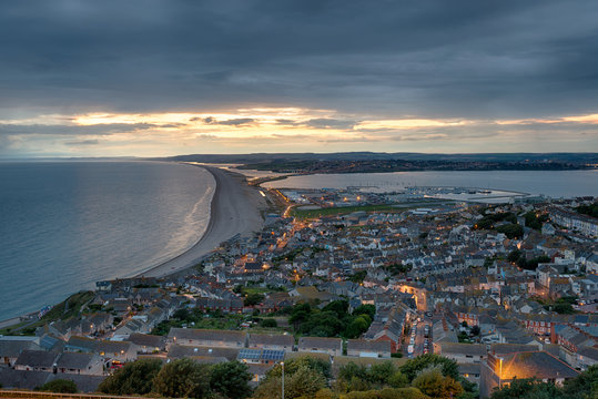 Dusk At Portland In Dorset