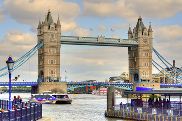 London Skyline landscape with Big Ben, Palace of Westminster, London Eye, Westminster Bridge, River...