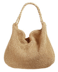 Natural fiber corded ladies handbag