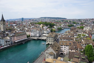 Fototapeta na wymiar Lucerne from above 