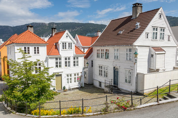 Maisons traditionnelles à Bergen, Norvège