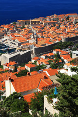 Fototapeta na wymiar Beautiful romantic old town of Dubrovnik, Croatia,Europe