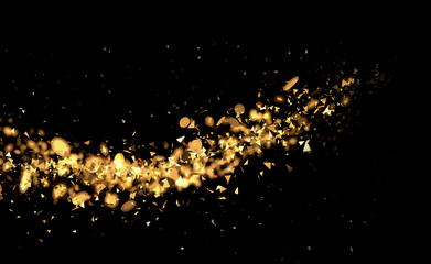 Fototapeta na wymiar Particle abstraction black background. 3d image, 3d rendering.