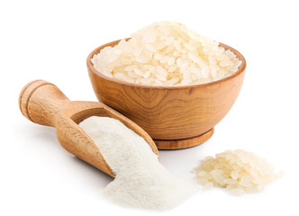 Rice flour isolated on white background - 169849105