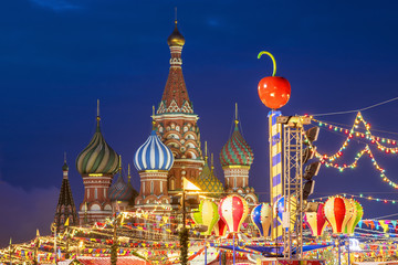 Obraz premium Christmas decoration of Red Square in Moscow
