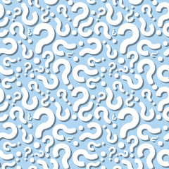 Question Secret Sign Shadow Seamless Pattern