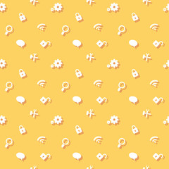 Web Interface Symbols Seamless Pattern