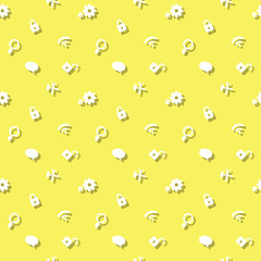 Web Symbols Media Seamless Pattern