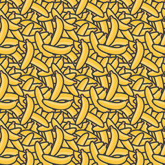 Banana Sweet Tropical Fruit Seamless Pattern