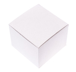 Cardboard box for packing on white background