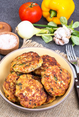 Meatballs of soy with vegetables