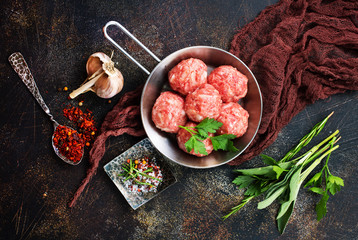raw meatballs
