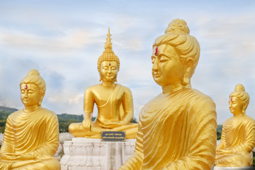 Buddha / View of statue of Buddha on blue sky background. Khao Kho, Phetchabun, Thailand.