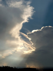 Fototapeta na wymiar Bizare Wolkenformation