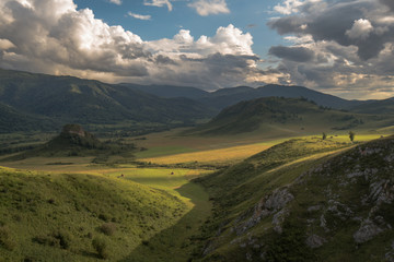Nice evening in the Altai mountains