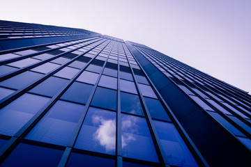 Fototapeta na wymiar modern business skyscrapers. Office building close up. modern glass wall