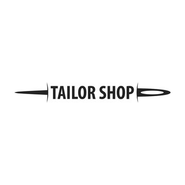 Tailor, sewing, handmade logo or emblem. Vector illustration.