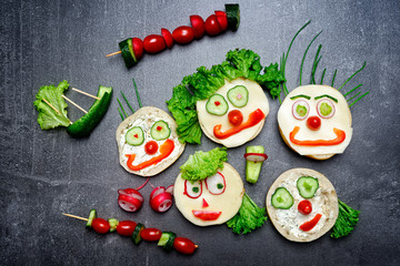 Gemüse Gesichter