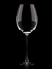 Glass for wine. 3d illustration, 3d rendering.