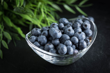 Blueberry antioxidant organic in a bowl.