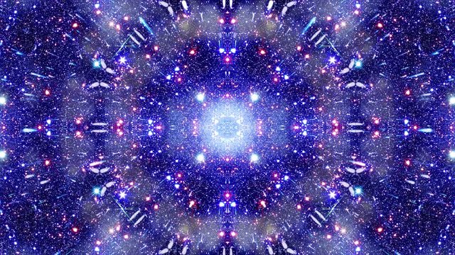 Video Background 2312: Multidimensional space travel star field kaleido (Loop).