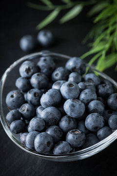 Blueberry antioxidant organic in a bowl.