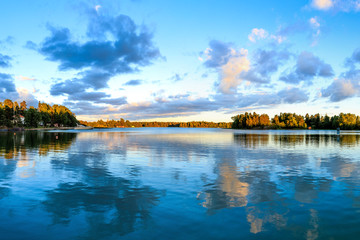 Fototapeta premium Summer evening in Finnish archipelago, Finland